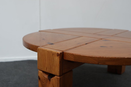 Brutalist Pine Coffee Table from Karl Andersson & Söner, Sweden, 1970s