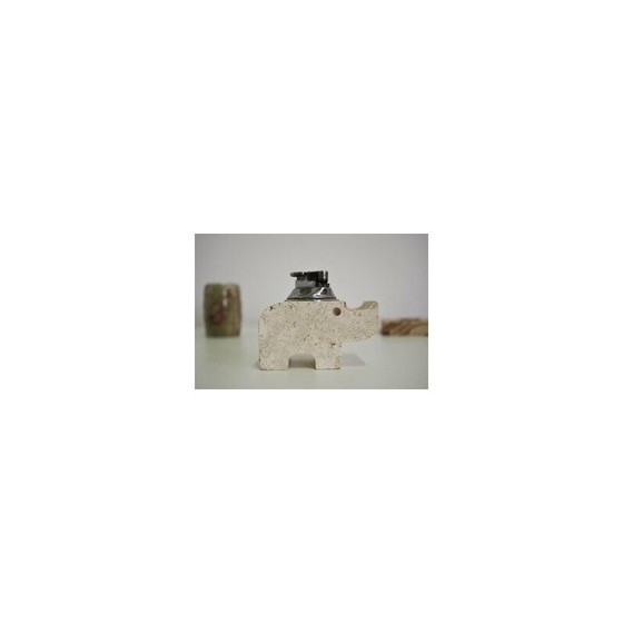 Image 1 of Set of 4 vintage marble and onyx smoking accessories, 1970s