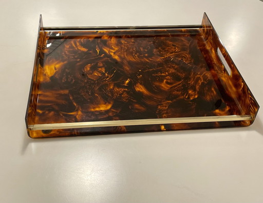 Maison Meraier Lucite Tortoise Frankrijk 70's