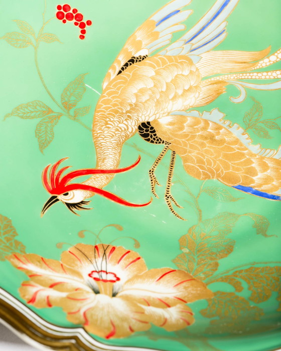 Image 1 of Bol décoratif en porcelaine Rosenthal « Chippendale », décor Oiseau de paradis, 34 cm