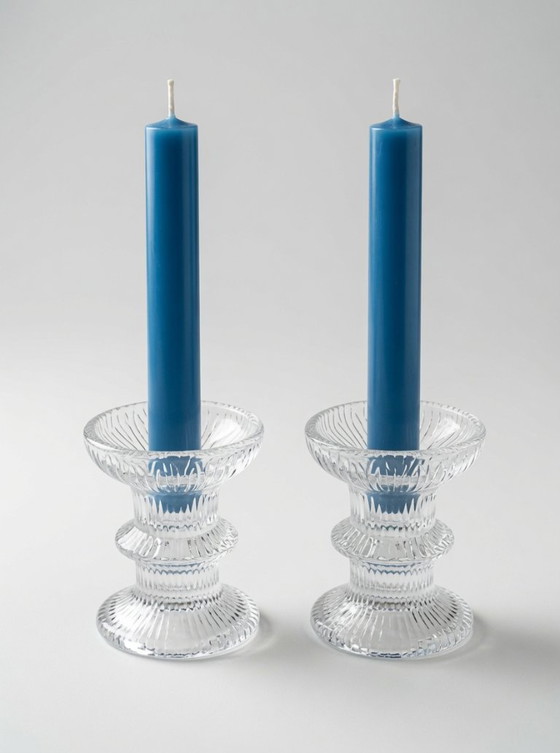 Image 1 of (W004) Prachtige vintage Iittala Festivo kandelaars (set van 2) - Timo Sarpaneva