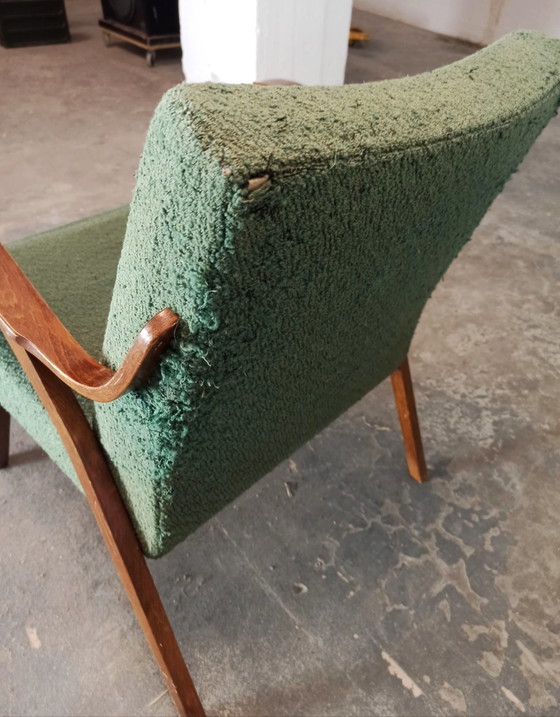 Ensemble de 2 fauteuils tchèques du milieu du siècle – Textile, Wood (photo 14 of 15)