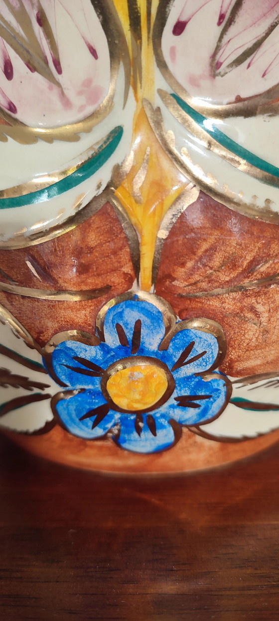 Image 1 of Brocca in ceramica decorata a mano d'epoca