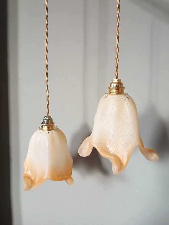 Image 1 of Set di 2 lampade a sospensione vintage in stile Murano - Mid Century - Italia