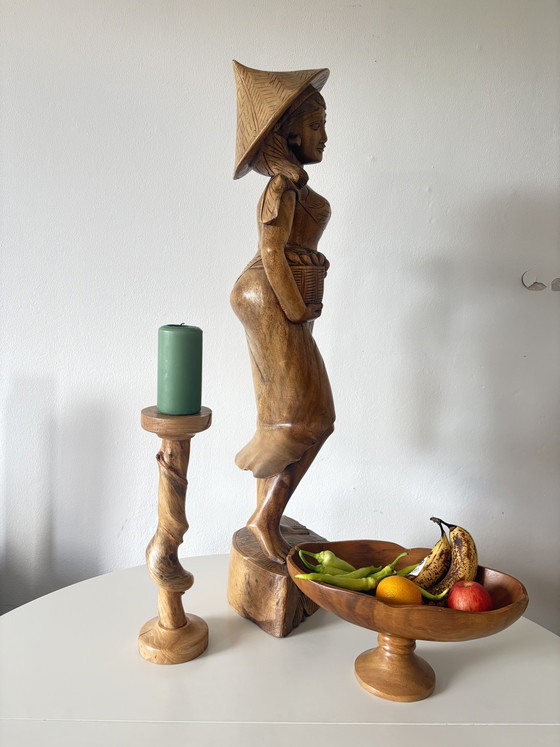 Beautiful large statue of beautiful wood – Sculpture (photo 7 of 11)