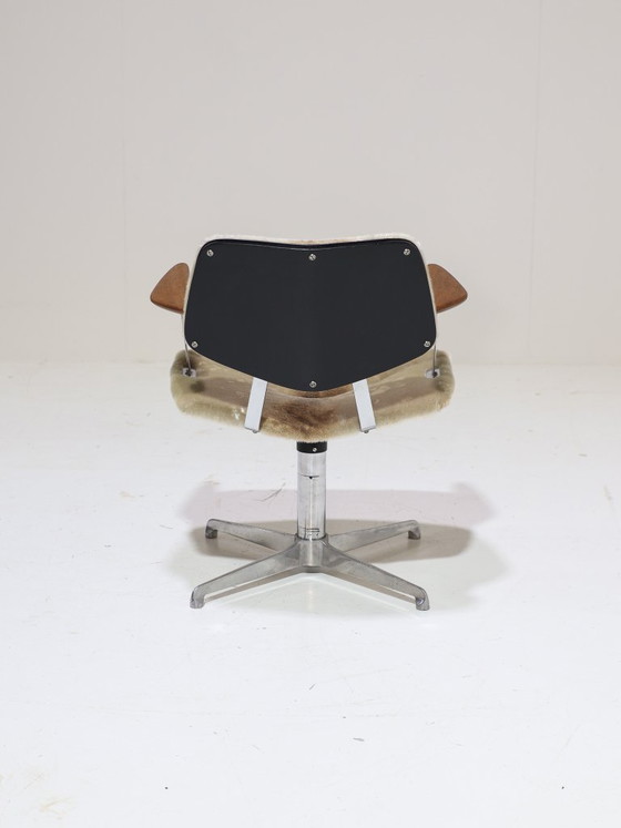 Image 1 of Bureaustoel Vermund Larsen Deens 1960s chroom teak