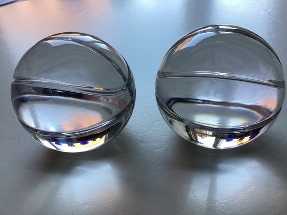 Image 1 of 2x basketball paperweight - glass