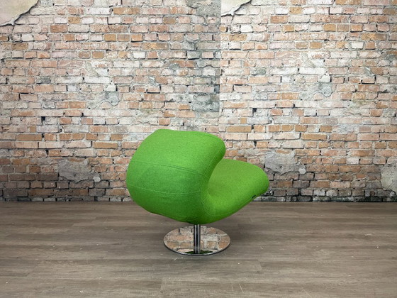 Softline Rio Pouf – Green | Busk+Hertzog – Armchairs, Textile, Chrome (photo 7 of 14)