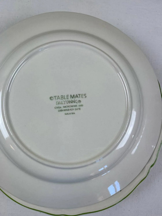 6 dekorierte Speiseteller – Geschirr, Porcelain, Vintage (photo 8 of 10)