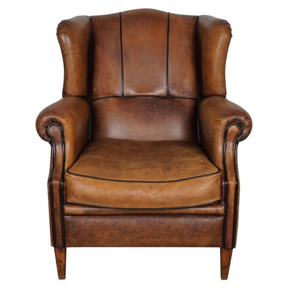 Image 1 of Vintage Nederlandse cognackleurige leren clubfauteuil