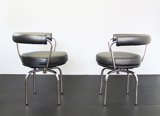 2x Lc7 Chairs Le Corbusier Cassina Seats