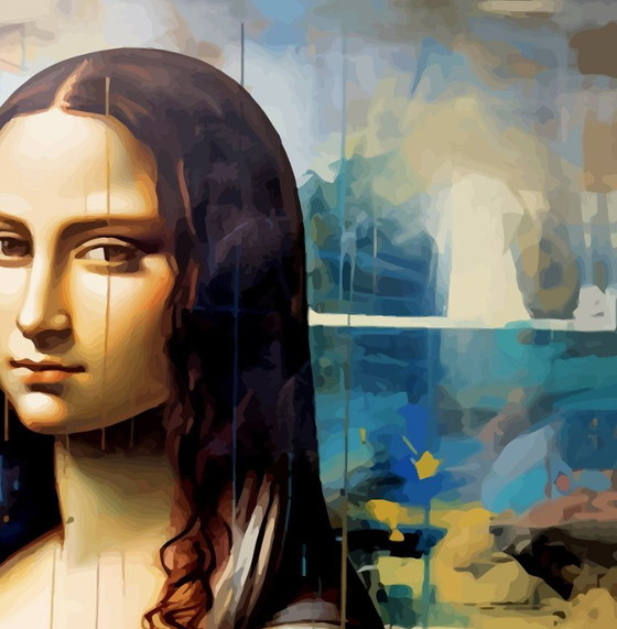 Alberto Ricardo - Mona Lisa - Lithografie van de kunstenaar – Litho's & Zeefdrukken, Canvas (photo 6 of 17)