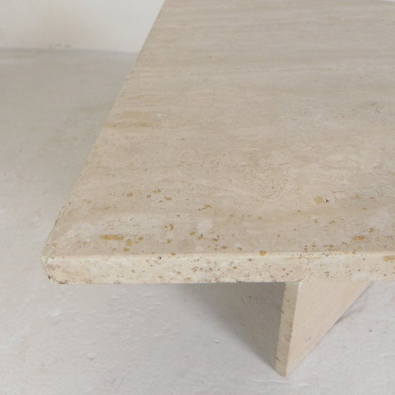 Image 1 of Mid-Century travertine coffee table with triangular top, 1970s