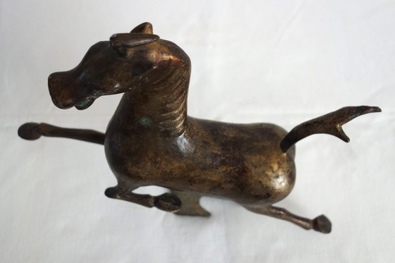 Image 1 of Bronze Ganzu horse statue, China