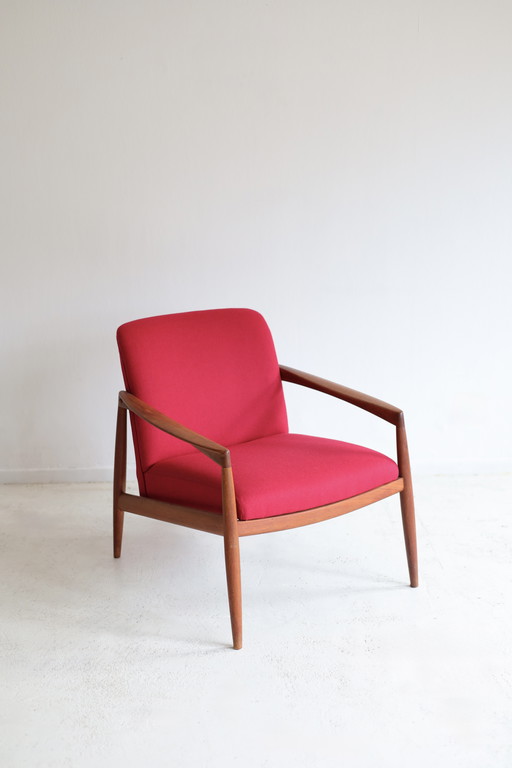 Fauteuil Deens jaren 60, Hergestoffeerd