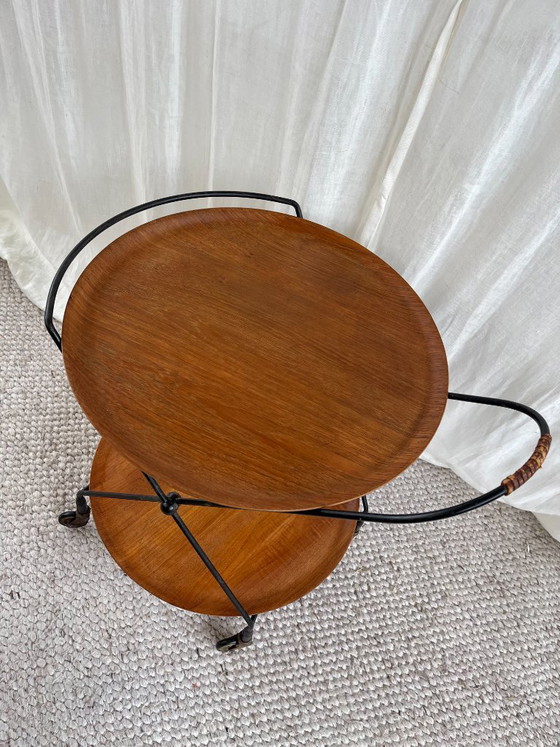 Mid Century Teak Bar Cart or Coffee Table by ISA, S. P. Bergamo, Italy, Danish Design – ISA, Bergamo (photo 3 of 13)