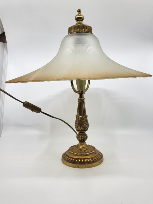 Arum lamp in frosted glass Blanc Rosé France 1970