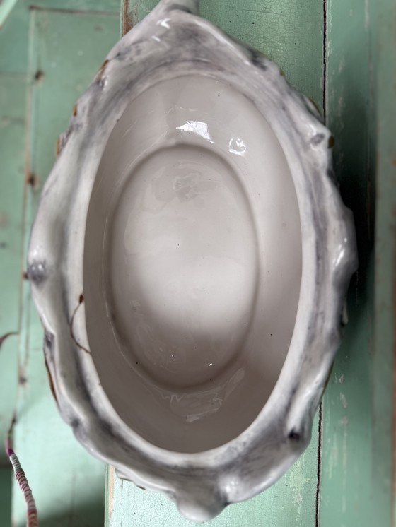 Image 1 of Capodimonte porseleinen schaal met deksel