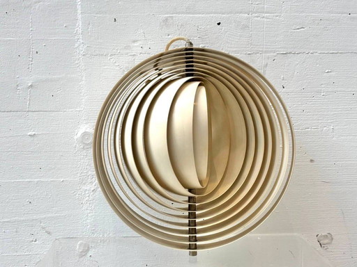 Lámpara colgante vintage Moon de Verner Panton para Louis Poulsen, década de 1960.