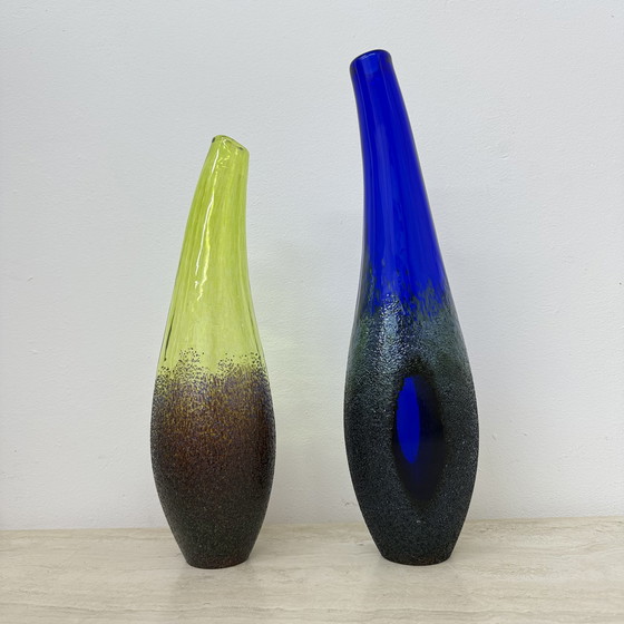 Image 1 of Set di 3 vasi Monica Backstrom per Kosta boda Sweden Moonlanding