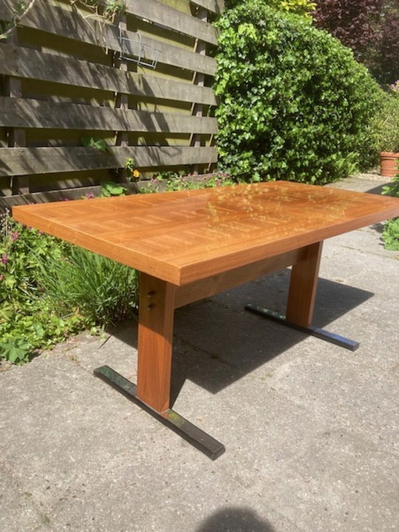 Image 1 of Mid - Century walnut veneer coffee table