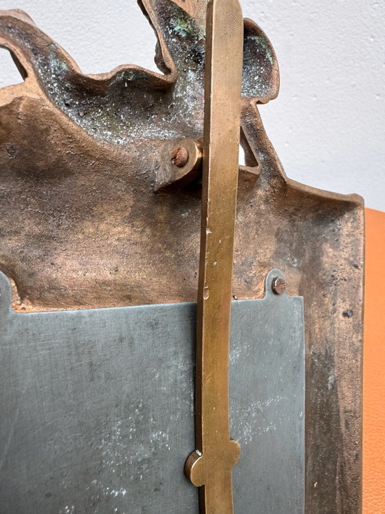 Art Nouveau Bronzen Cherubijn Fotolijst, Fotolijsten, Gold (foto 9 van 15)