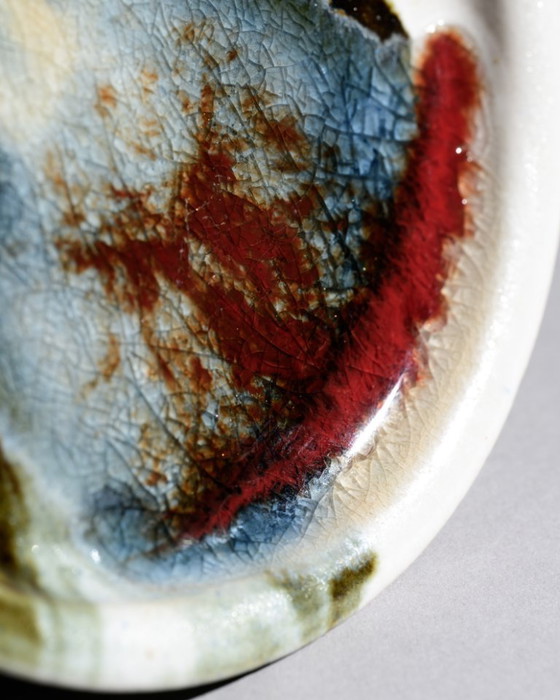 Image 1 of Barbara Stehr Studiokeramik Plate Duo Ø 15 cm German Art Pottery Vintage 60s-70s