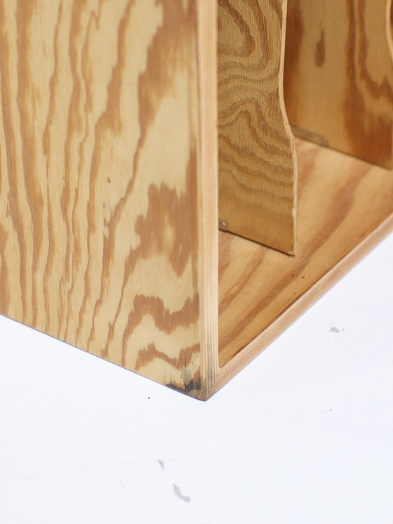 Image 1 of 2 meubles muraux pour disques vinyles, en pin, style vintage danois