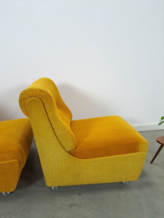 Image 1 of Divano componibile, poltrone giallo caldo