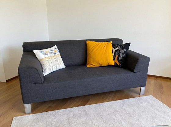 Pode Edit 2,5 + 3 Sitzer Kombination, 2 Sitzer Sofas, Stoff, Metall, Grau, Modern (Foto 2 von 6)