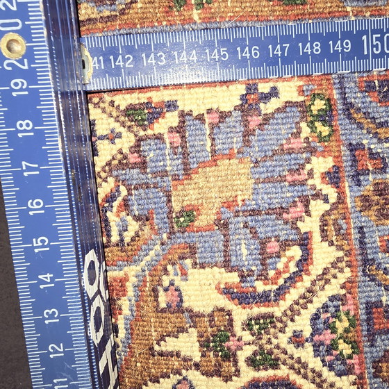 Image 1 of Antiek origineel Isfahan Perzisch oosters tapijt handgeknoopt 300x205cm TOP conditie zijde op nieuwe wol uniek