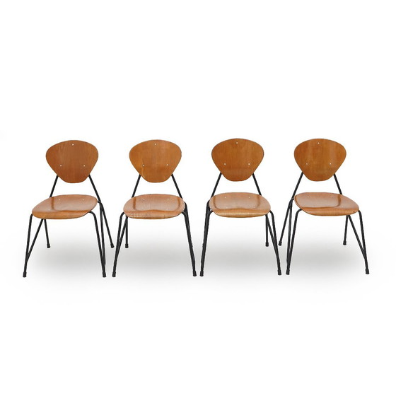 Image 1 of 4 chaises par Aurelio Villari pour Isa Bergamo, années 1950