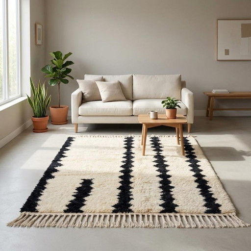 Magnifico tappeto in lana naturale 250/150 cm – vloerkleden en tapijten, Wool (photo 2 of 7)