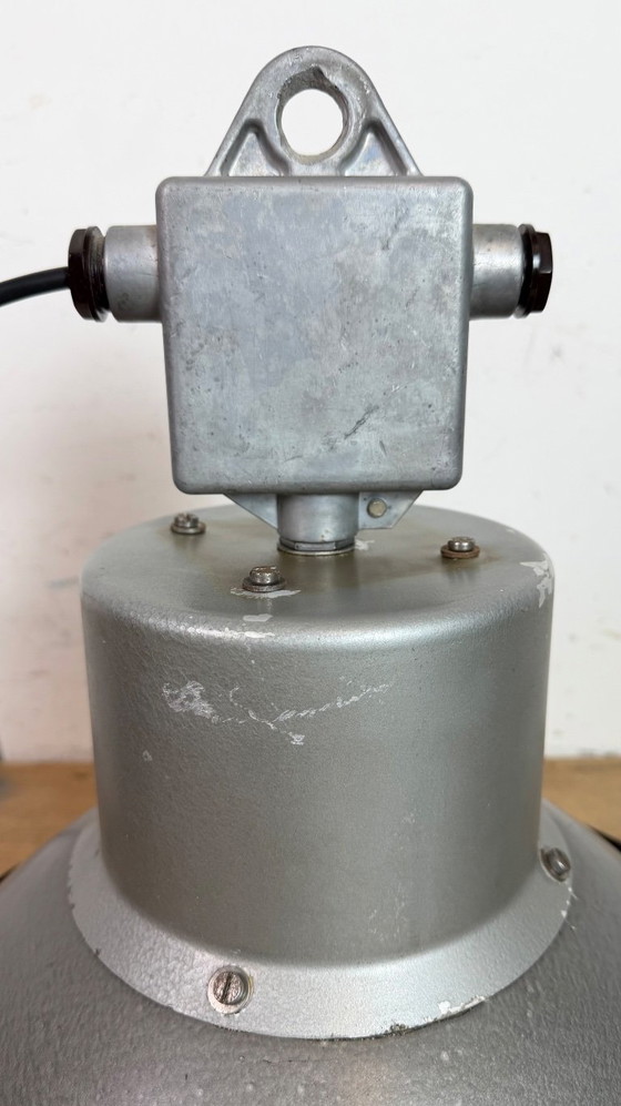 Image 1 of Industrial Grey Hammer Paint Pendant Lamp from Elektrosvit, 1960s