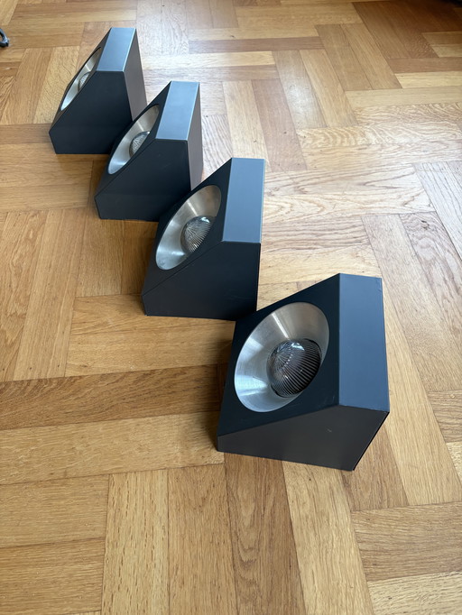 4 lampade da parete vintage Raak anni '60 (modello C 1587)