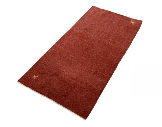 Image 1 of Handgeknüpfter Gabbeh Loribaft - Rot - 142 x 73 cm