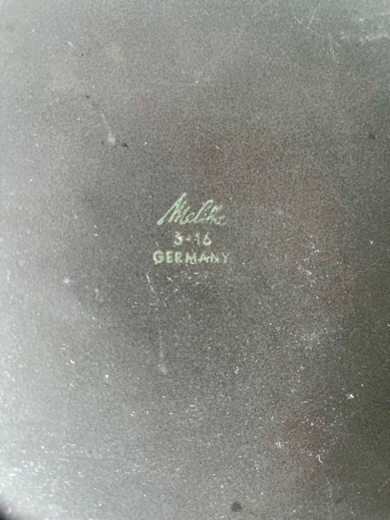 Image 1 of 2x Melitta kom zwart midcentury vintage kom bord keramiek postmodern