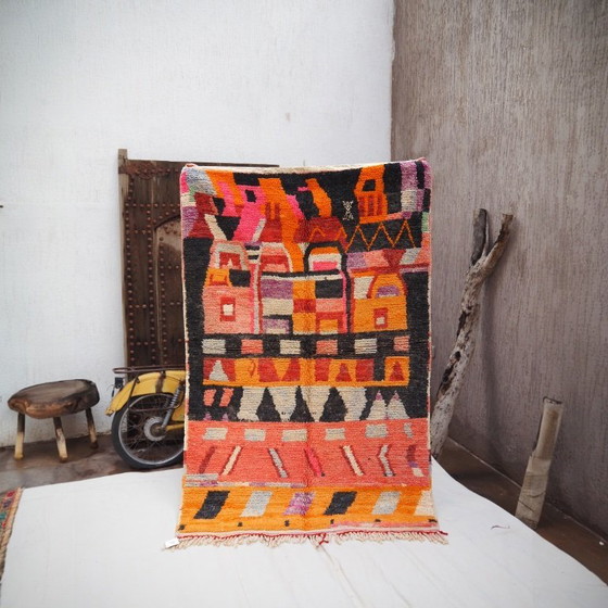 Image 1 of Neuer marokkanischer Boujaad-Teppich „Arlet“ | Handgeknüpfter Berberteppich | 203 × 128 cm