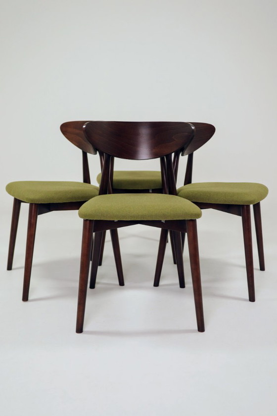 Image 1 of Eetkamerstoelen set van 4 eucalyptus groen