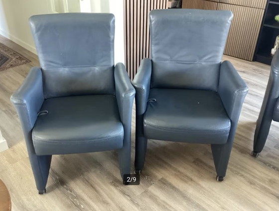 Image 1 of 4 Leder-Esszimmerstühle