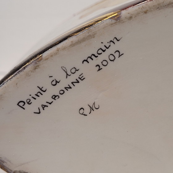 Image 1 of Vase „Gelber Hibiskus“, Valbonne, Limoges-Porzellan, 2002 – Frankreich