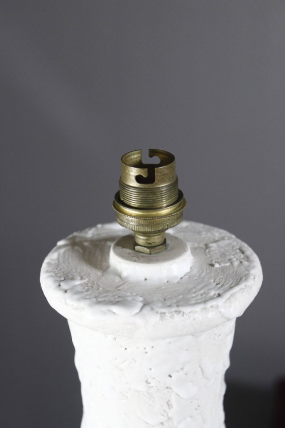 Image 1 of Large 42cm vintage brutalist ceramic lamp base from West Germany, 1960s