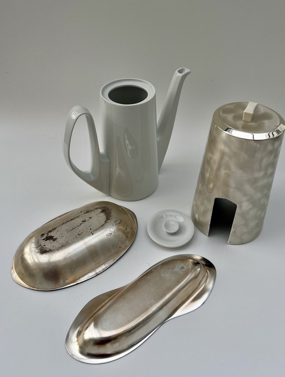 Image 1 of ✨ Vintage koffieservies – Bauscher Weiden Duitsland + 2 verzilverde sjaals