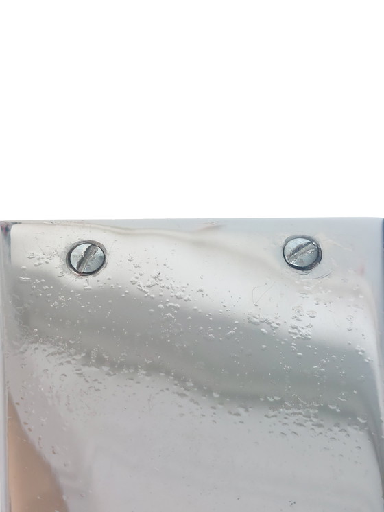 Image 1 of Vintage Wandlampe Milchglas Chrom Art Deco 