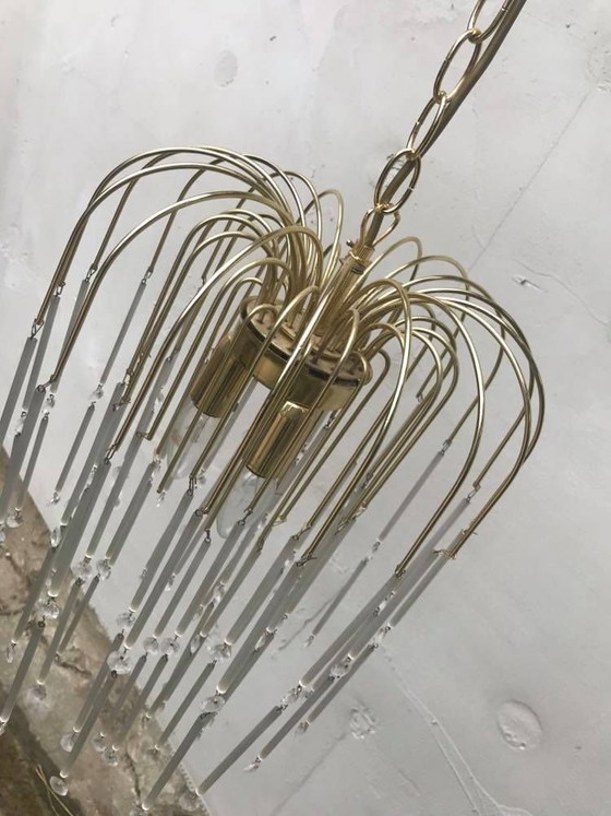 Vintage Chandelier by Paolo Venini for Eurolux – Murano Glass, Brass (photo 4 of 7)
