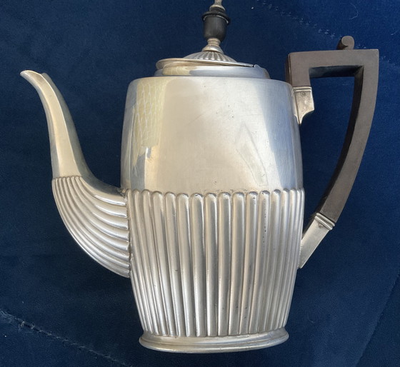 Image 1 of KIRBY BEARD & co , service 3 pièces art déco en métal argenté ( 1920 / 1930 )