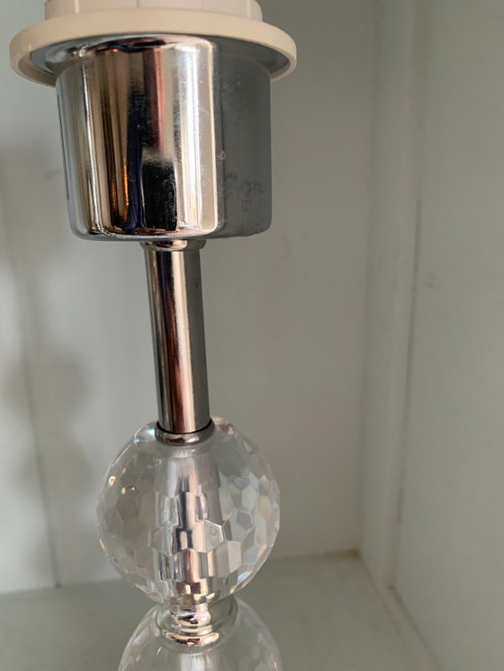 Image 1 of Bellissimo set di lampade da tavolo vintage a forma di globo impilate/vetro acrilico