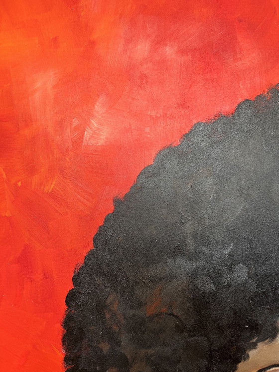 Image 1 of Schilderij acryl op katoen