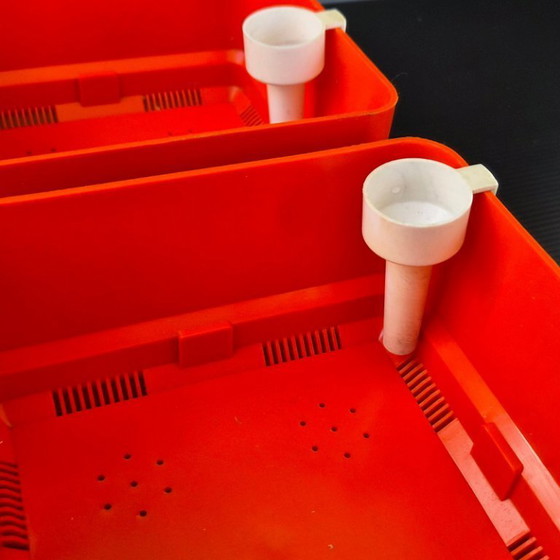 Image 1 of SUITE OF 4 SQUARE PLANTER PLANTS 1970 VINTAGE NENA BALSARI VASTILL BY-REFLEX 70S