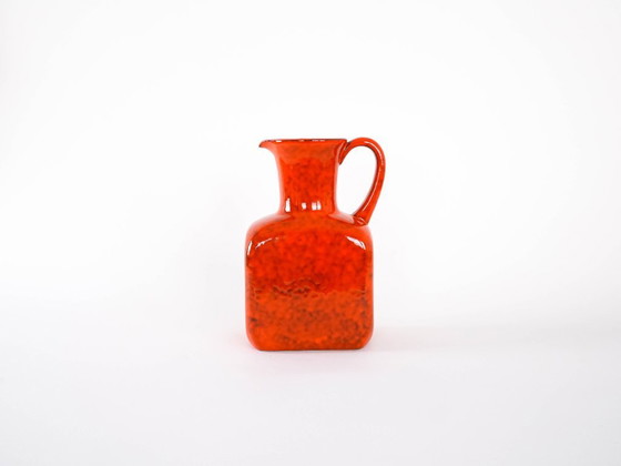Image 1 of Rote Keramikvase, italienisches Design, 1960er Jahre, hergestellt in Italien